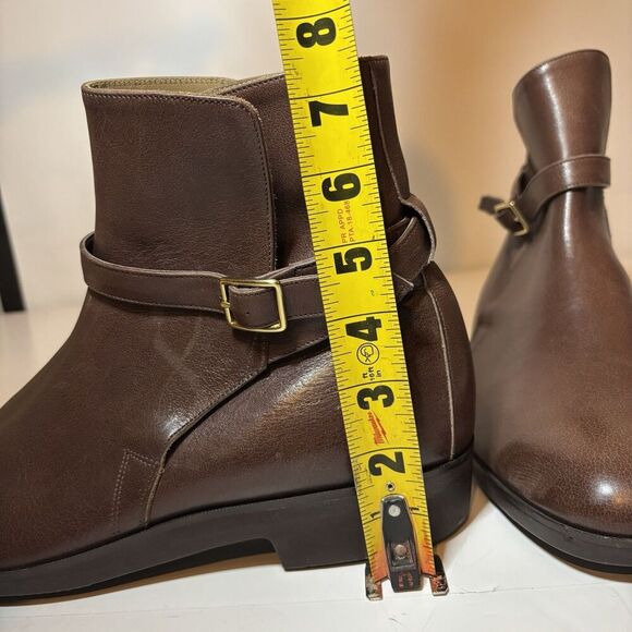 E. Vogel NYC Custom Chelsea Leather Ankle Brown Boots Women’s Size 10 7” Height - Picture 9 of 13